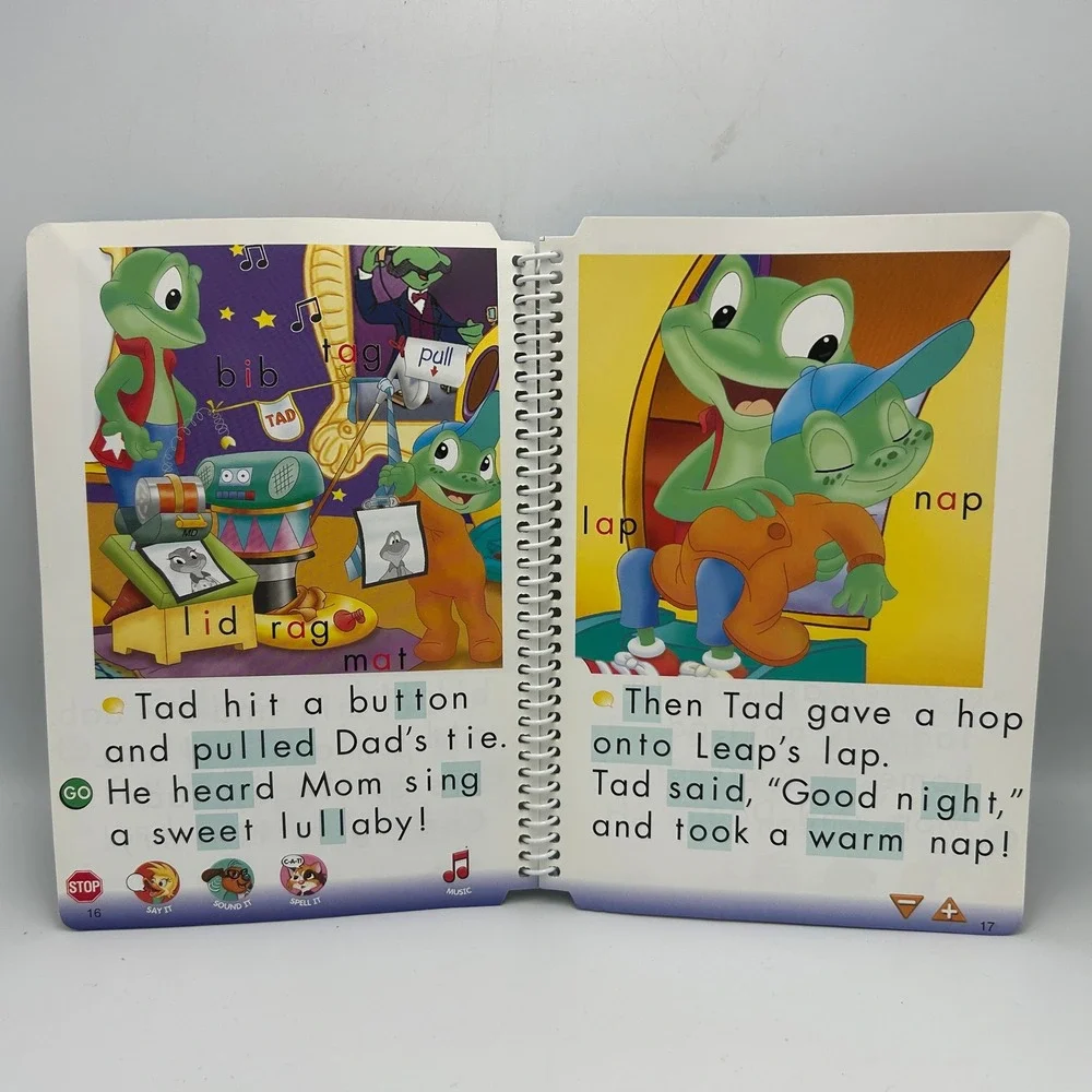 LeapFrog LeapPad Phonics Lesson 2 Tad's Good Night Book & 2 Cartridges Set